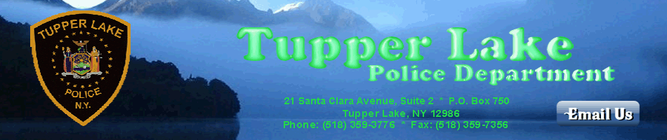 Tupper Lake police department Banner, Tupper Lake, NY